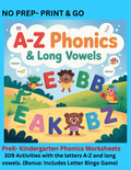 A-Z Phonics & Long Vowels Pre-K -Kindergarten