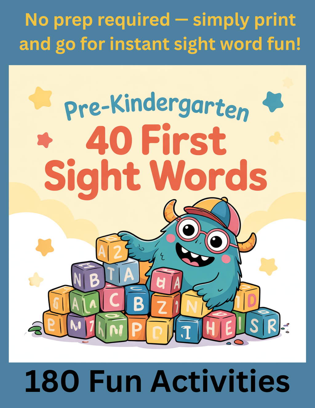 First 40 Sight Words for Pre-K | Sight Word Worksheets & Literacy Activities