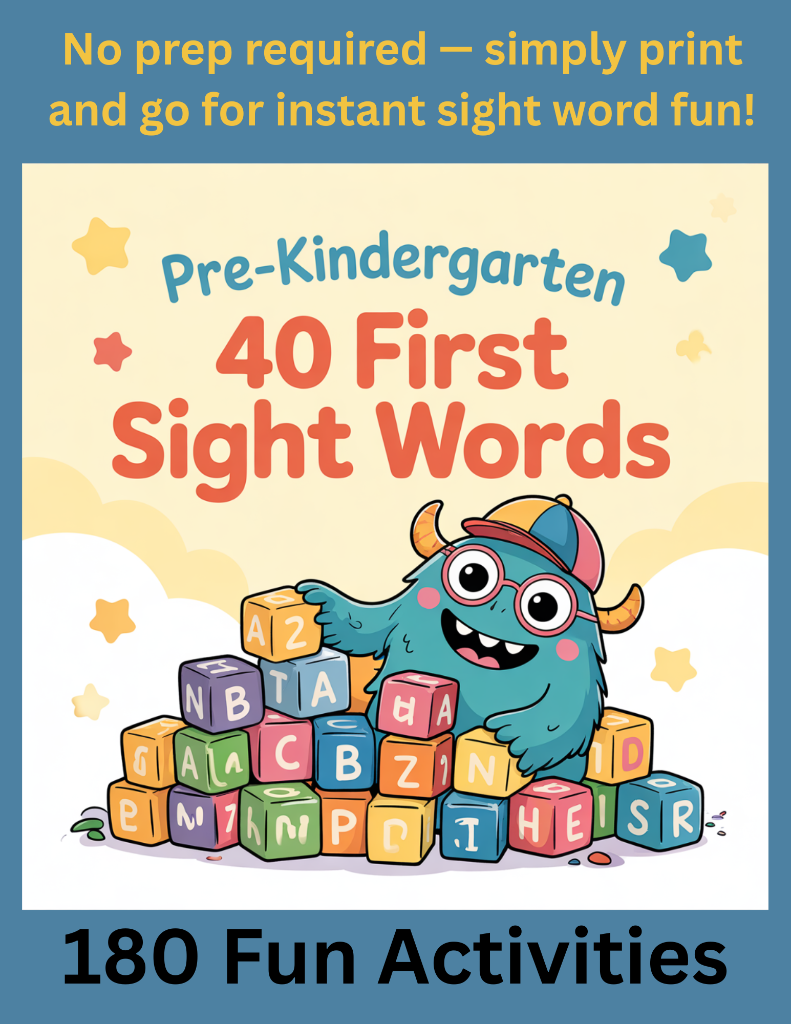 First 40 Sight Words for Pre-K | Sight Word Worksheets & Literacy Activities