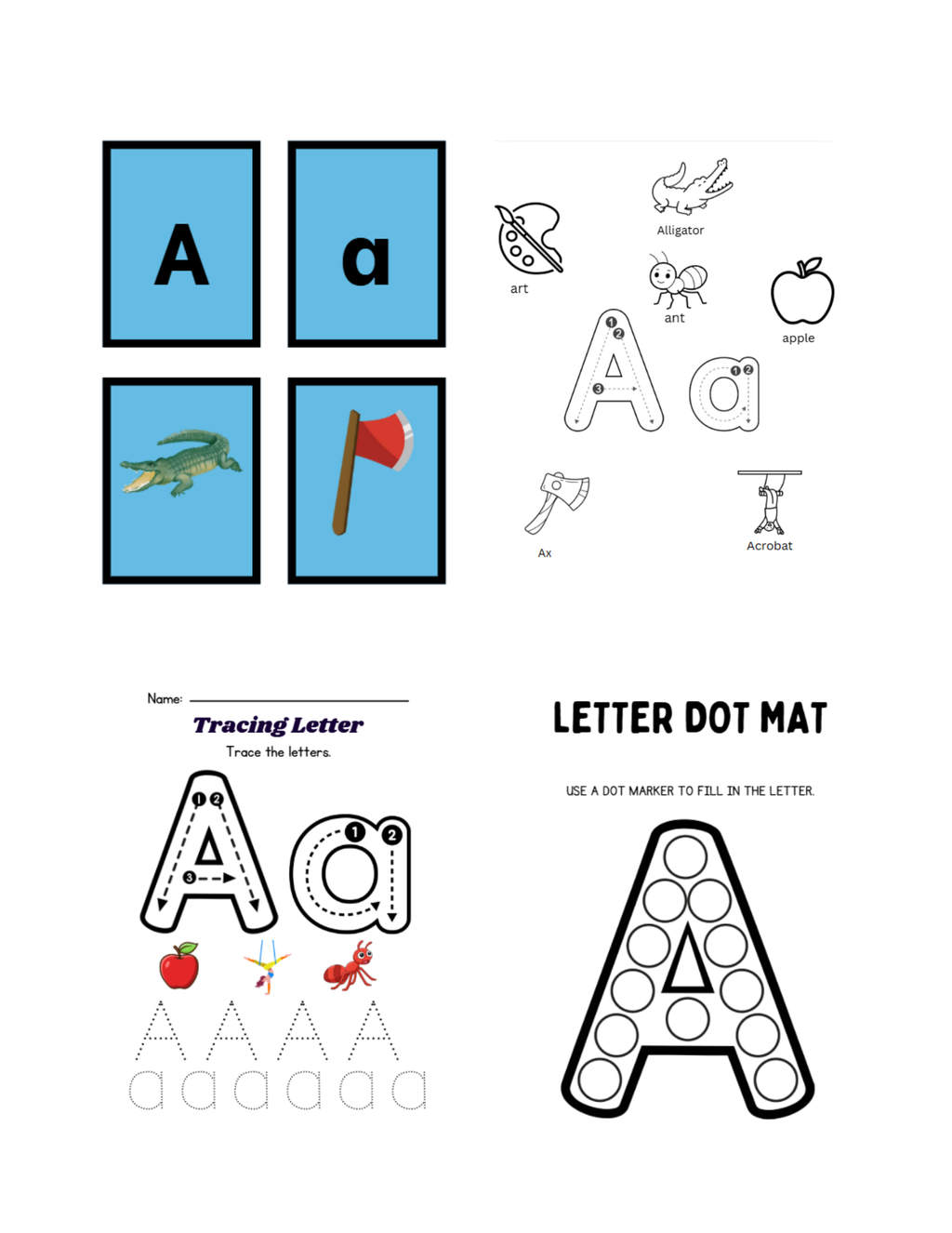 Letter A Phonics Activities