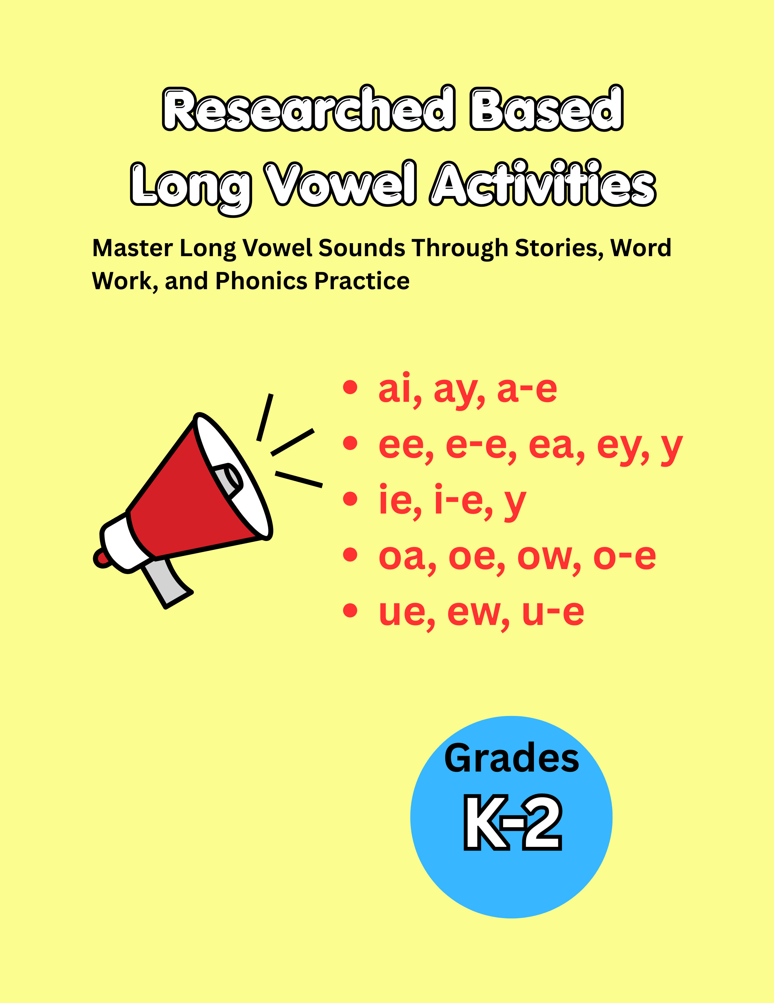 Research-Based Long Vowel Activities Bundle