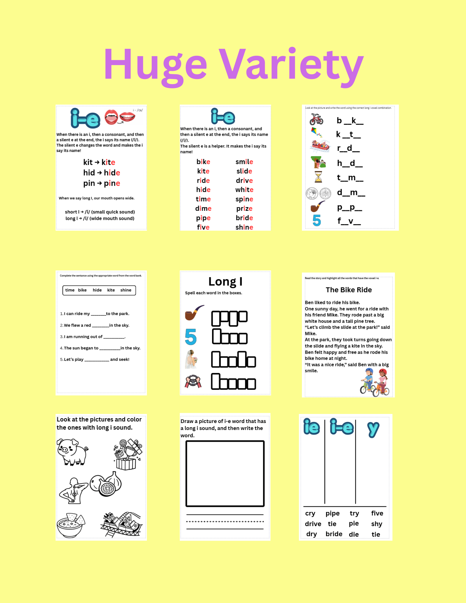Research-Based Long Vowel Activities Bundle